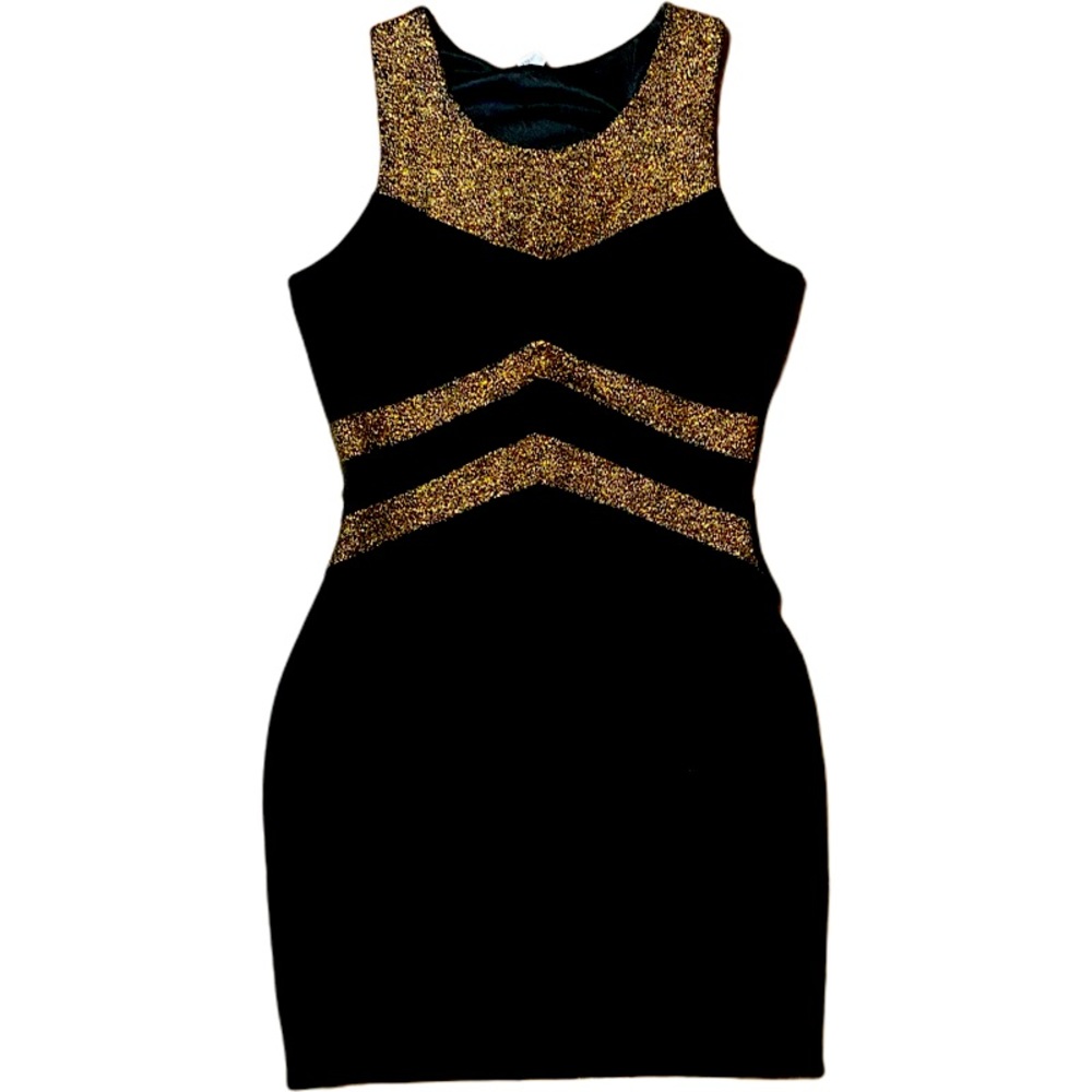 Black and gold dress